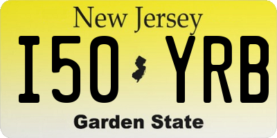 NJ license plate I50YRB