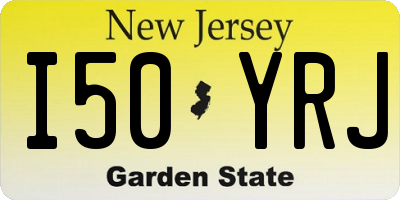 NJ license plate I50YRJ