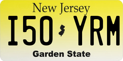 NJ license plate I50YRM