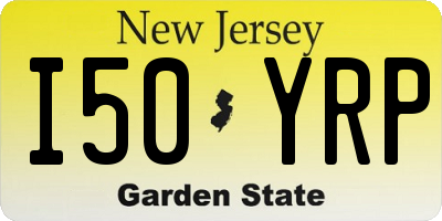 NJ license plate I50YRP