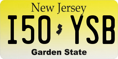 NJ license plate I50YSB