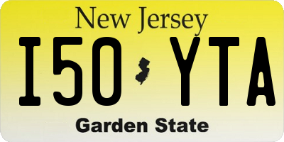 NJ license plate I50YTA