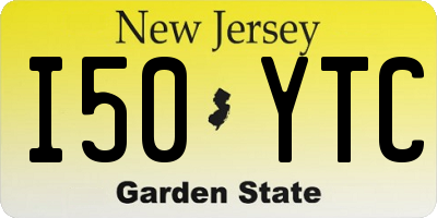 NJ license plate I50YTC