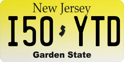 NJ license plate I50YTD