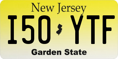 NJ license plate I50YTF