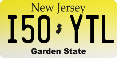 NJ license plate I50YTL
