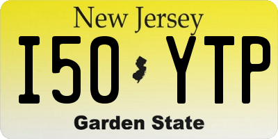 NJ license plate I50YTP