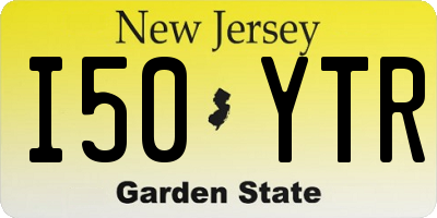 NJ license plate I50YTR