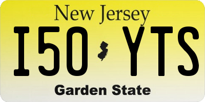 NJ license plate I50YTS