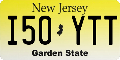 NJ license plate I50YTT