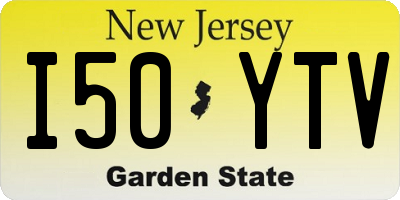 NJ license plate I50YTV