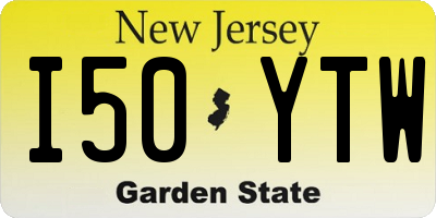 NJ license plate I50YTW
