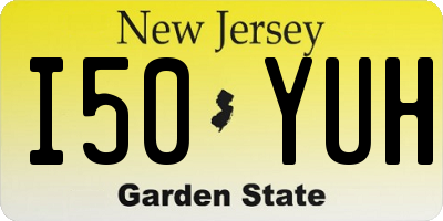 NJ license plate I50YUH
