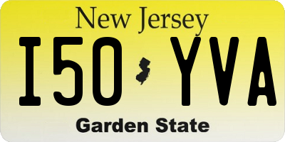 NJ license plate I50YVA
