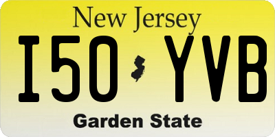 NJ license plate I50YVB