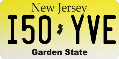 NJ license plate I50YVE