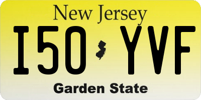 NJ license plate I50YVF