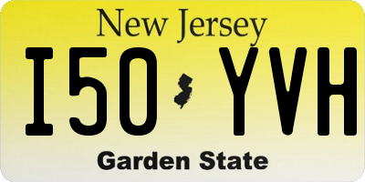 NJ license plate I50YVH