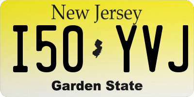 NJ license plate I50YVJ