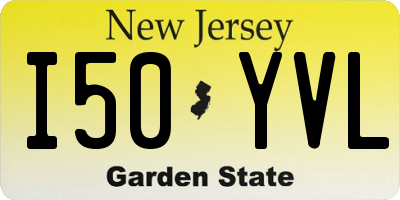 NJ license plate I50YVL
