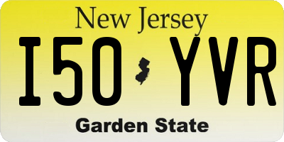 NJ license plate I50YVR