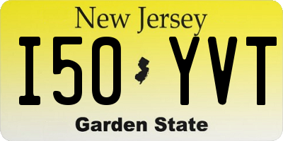 NJ license plate I50YVT