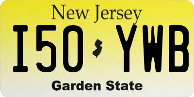 NJ license plate I50YWB