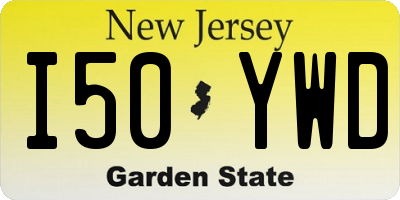 NJ license plate I50YWD