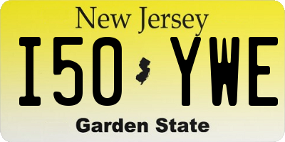NJ license plate I50YWE