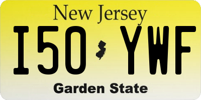 NJ license plate I50YWF