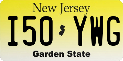 NJ license plate I50YWG