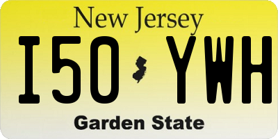 NJ license plate I50YWH