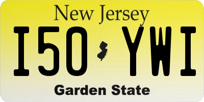 NJ license plate I50YWI