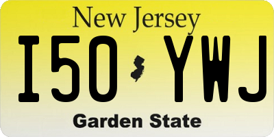 NJ license plate I50YWJ