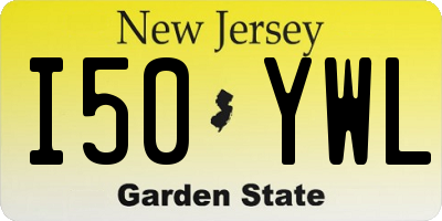 NJ license plate I50YWL