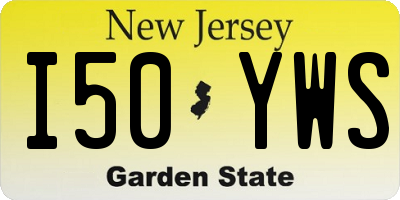 NJ license plate I50YWS