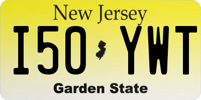 NJ license plate I50YWT