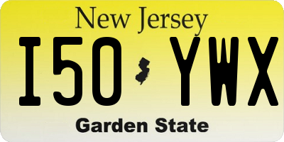 NJ license plate I50YWX