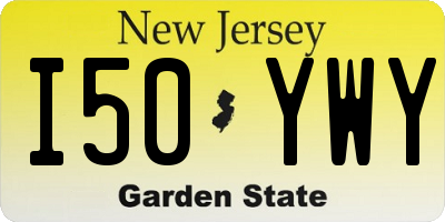 NJ license plate I50YWY