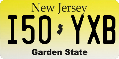 NJ license plate I50YXB