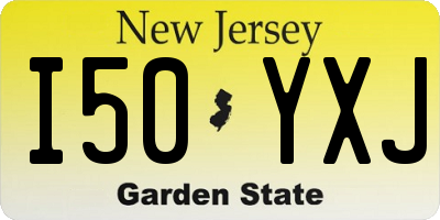 NJ license plate I50YXJ