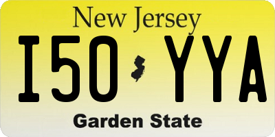 NJ license plate I50YYA