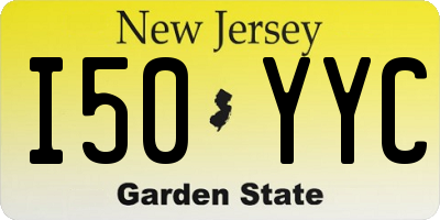 NJ license plate I50YYC