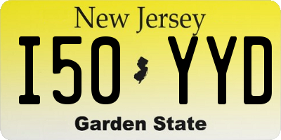 NJ license plate I50YYD