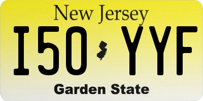 NJ license plate I50YYF