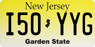 NJ license plate I50YYG