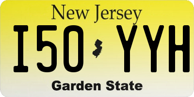 NJ license plate I50YYH
