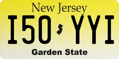 NJ license plate I50YYI