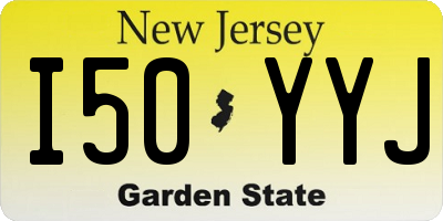 NJ license plate I50YYJ