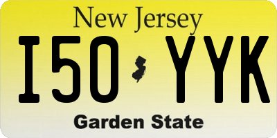 NJ license plate I50YYK